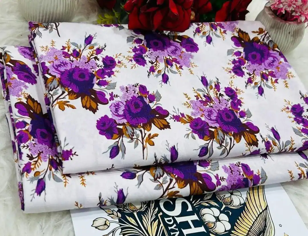 2 Pcs Women's Unstitched Printed Suit